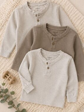 Long sleeve cotton shirts (3) | toddler